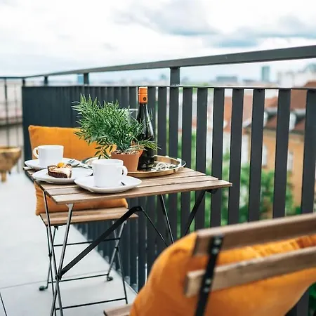 Cavallo Romantic Rooftop L Studio City Center Balcony Prag